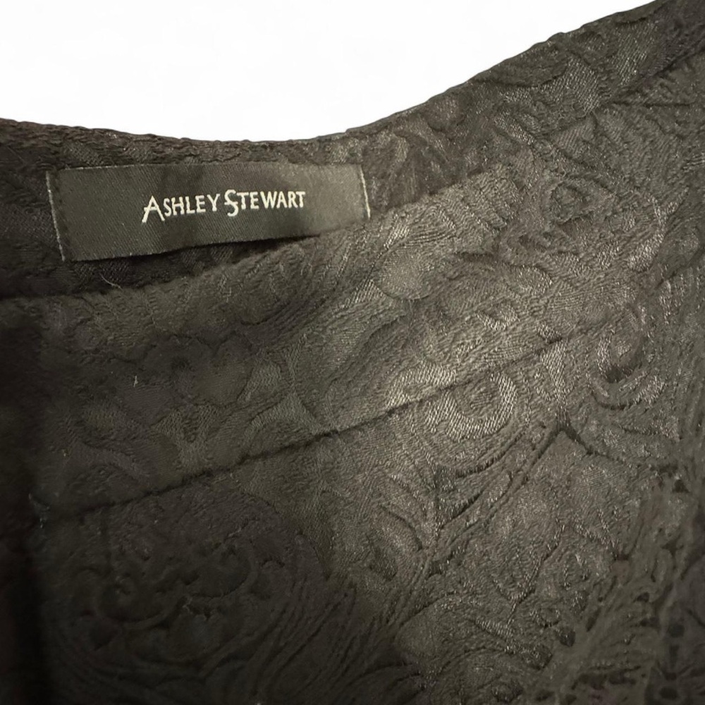 LN Ashley Stewart Elegant Black Patterned Pants - 16 - Picture 7 of 10